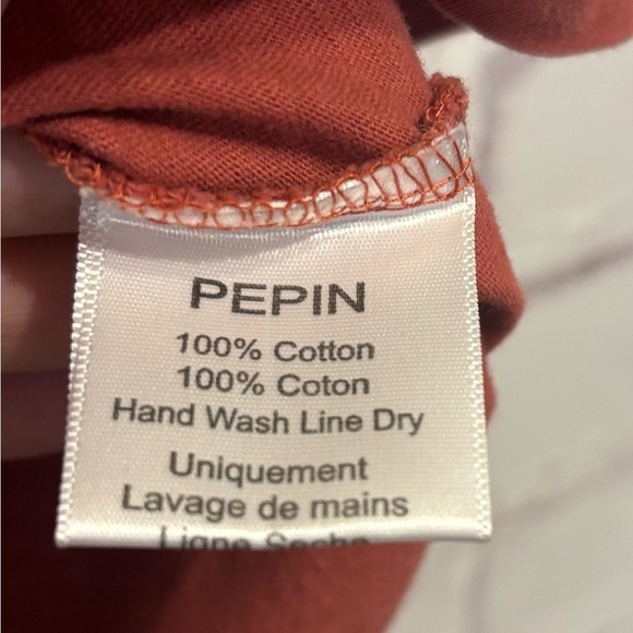 Pepin Maroon Long Sleeve Top with Braided Side Detail – Size Small - Picture 5 of 5